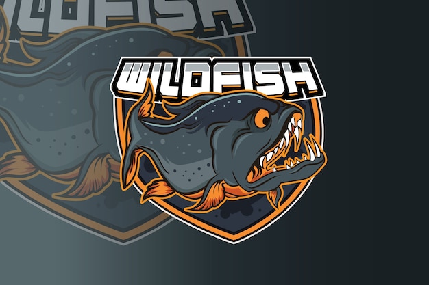 Premium Vector | Wild Fish E Sport Logo Team Template