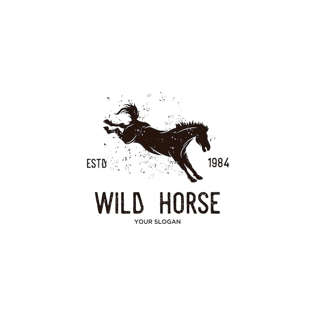 Download Free Wild Horse Vintage Logo Illustration Premium Vector Use our free logo maker to create a logo and build your brand. Put your logo on business cards, promotional products, or your website for brand visibility.