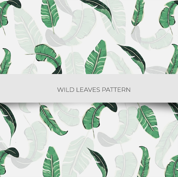 Free Vector | Wild leaves seamless pattern