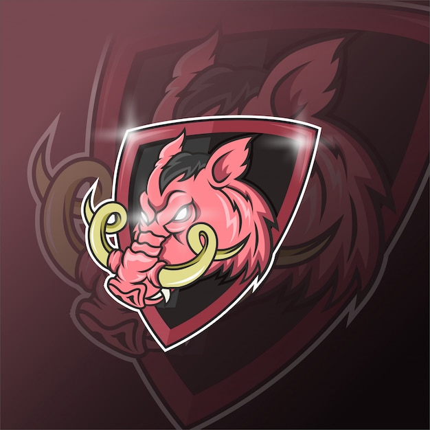 Premium Vector | Wild pig mascot for sports and esports logo isolated ...