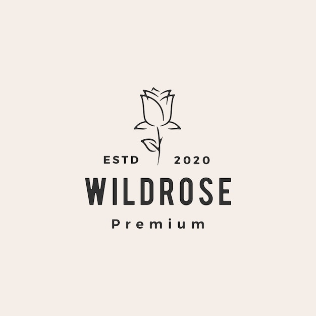 Download Free Wild Rose Flower Hipster Vintage Logo Icon Illustration Premium Use our free logo maker to create a logo and build your brand. Put your logo on business cards, promotional products, or your website for brand visibility.