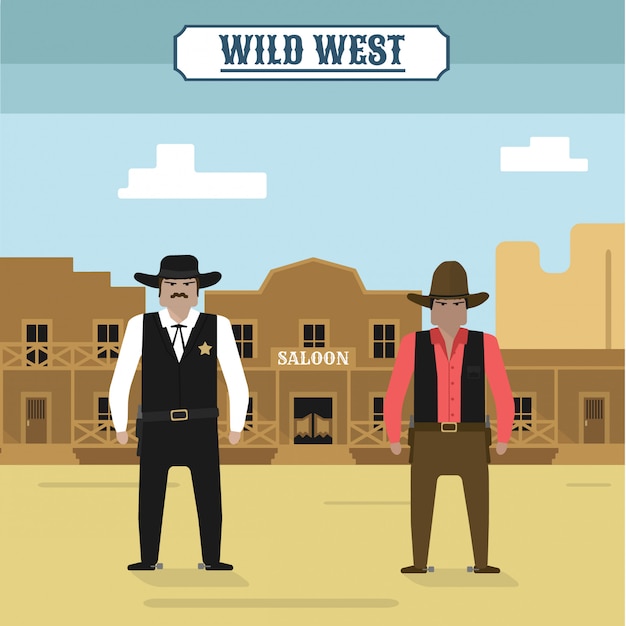 Premium Vector | Wild west