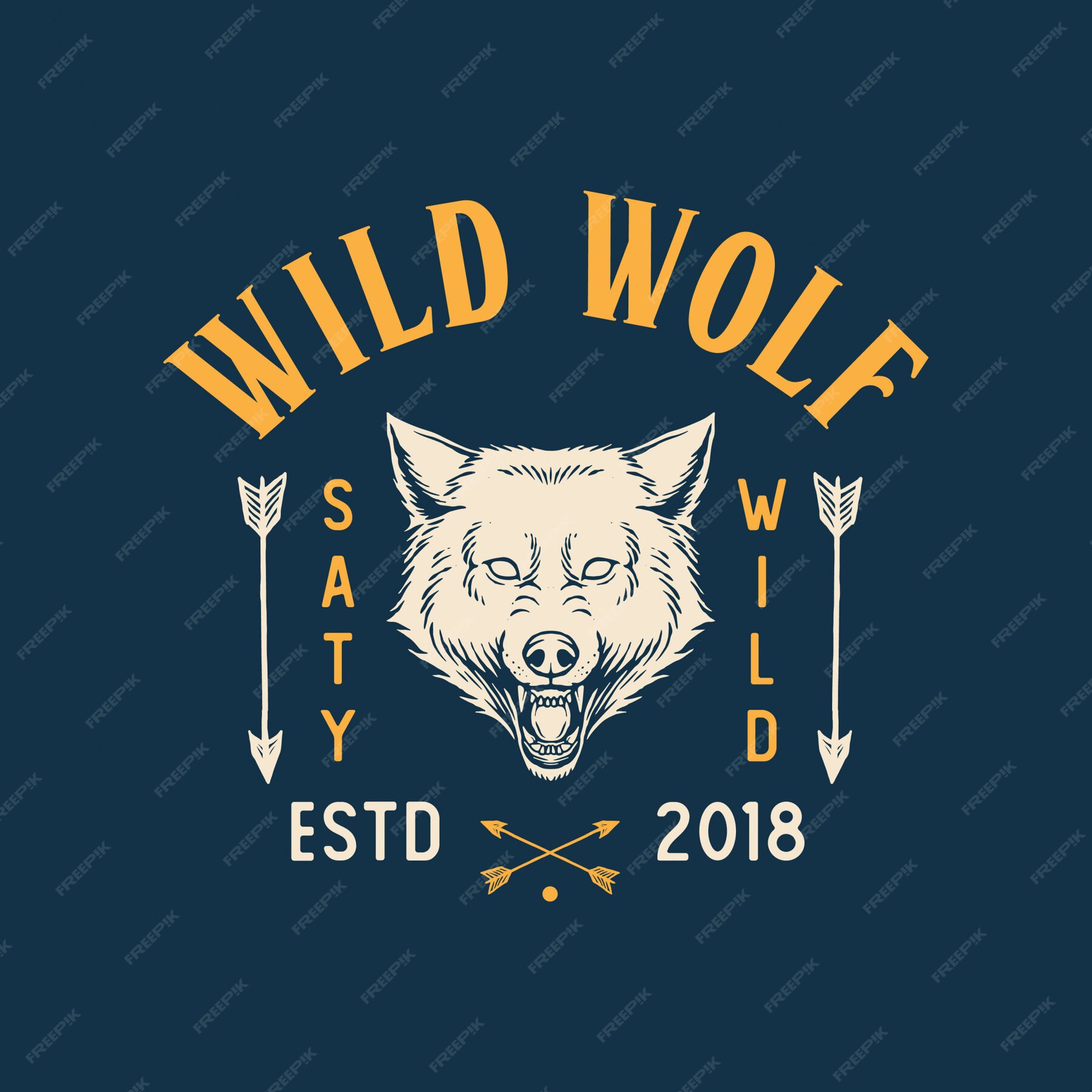 Premium Vector | Wild wolf logo