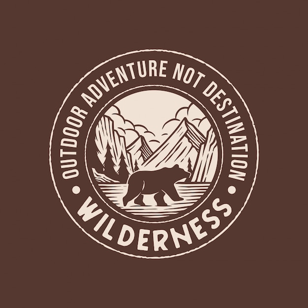 Premium Vector | Wilderness adventure logo