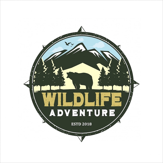 Premium Vector | Wildlife adventure logo