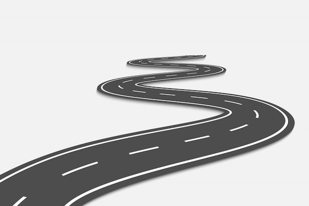 Premium Vector | Winding road on transparent