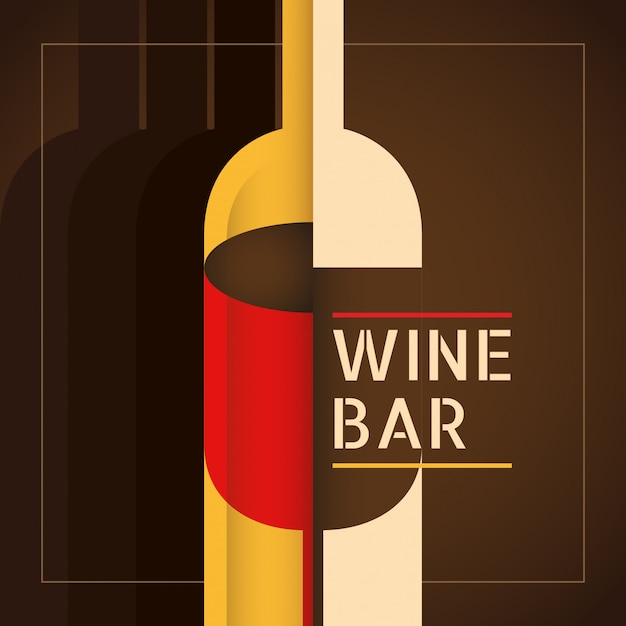 Premium Vector | Wine bar background