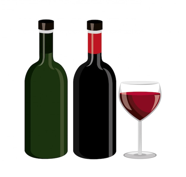 Download Wine bottle design. | Free Vector