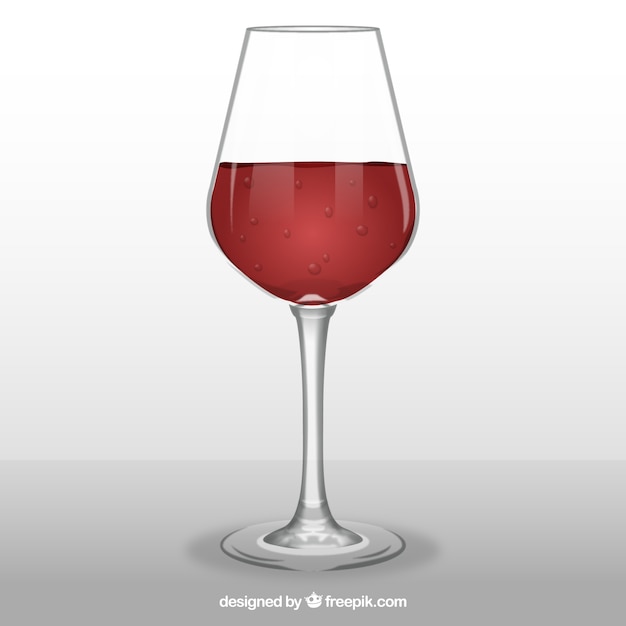 Download Wine glass in realistic style | Free Vector