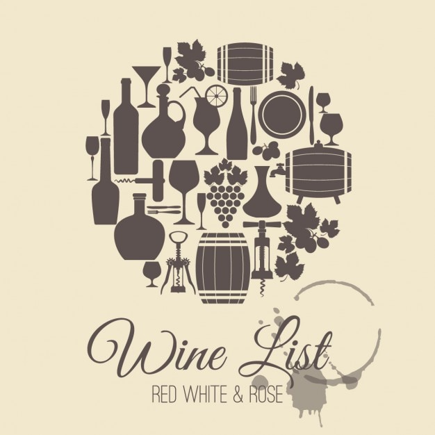 Wine menu card