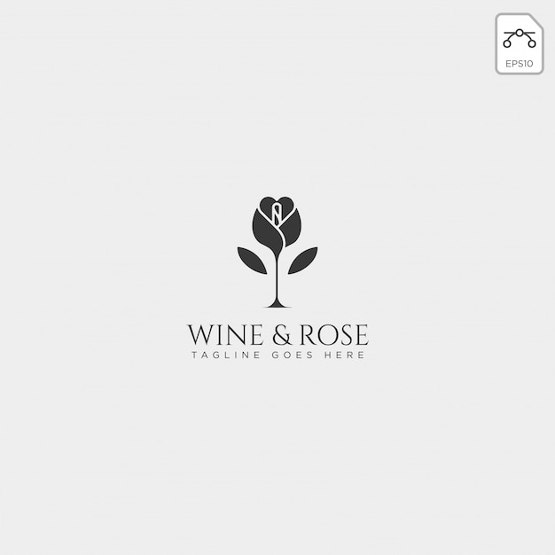 Download Free Wine And Rose Logo Template Vector Isolated Icon Elements Use our free logo maker to create a logo and build your brand. Put your logo on business cards, promotional products, or your website for brand visibility.