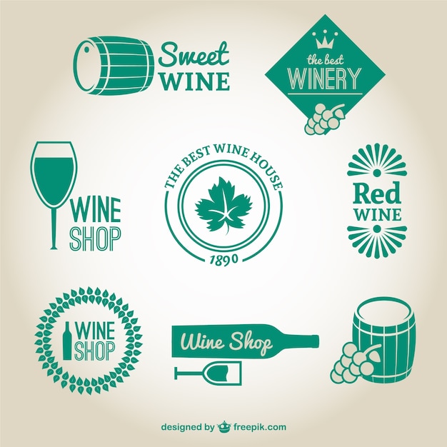 Winery and wine shop logos