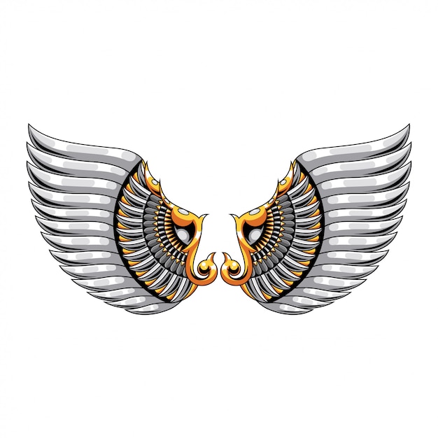 Download Premium Vector | Wing mandala zentangle illustration and ...