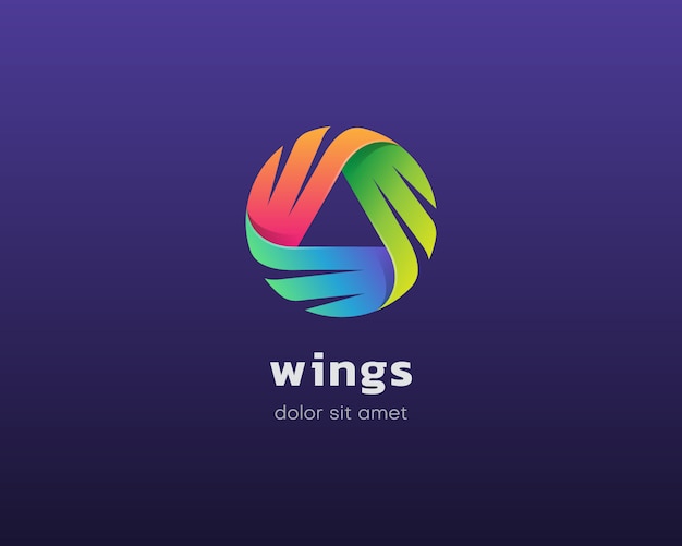 Download Free Wings Logo Colorful Triple Wings Logo Premium Vector Use our free logo maker to create a logo and build your brand. Put your logo on business cards, promotional products, or your website for brand visibility.