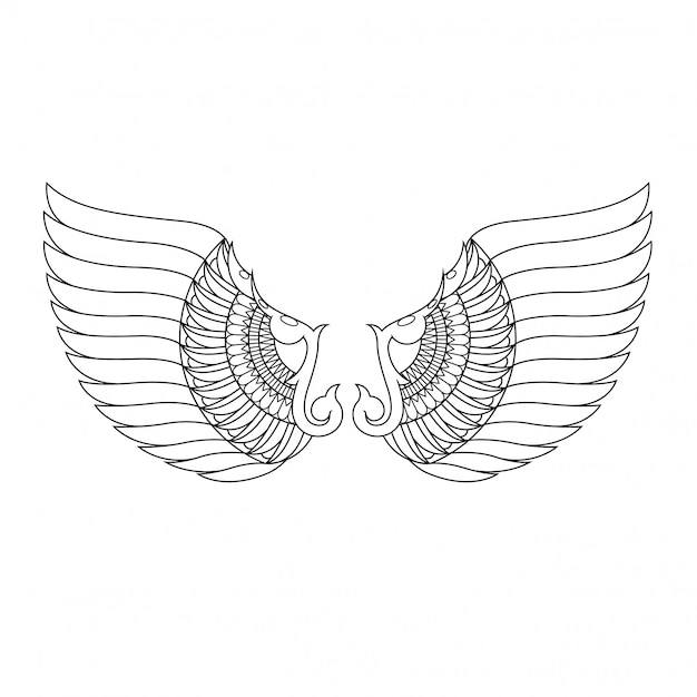 Free Free Mandala Angel Wings Svg 356 SVG PNG EPS DXF File