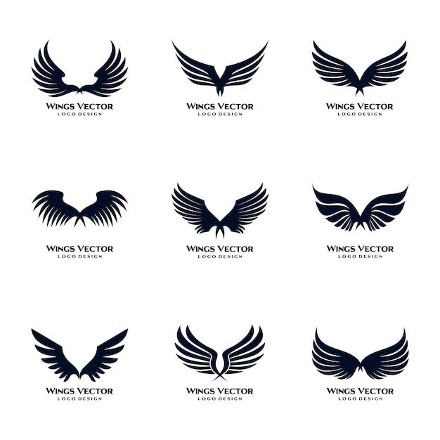 Download Free Wings Vector Logo Template Set Premium Vector Use our free logo maker to create a logo and build your brand. Put your logo on business cards, promotional products, or your website for brand visibility.