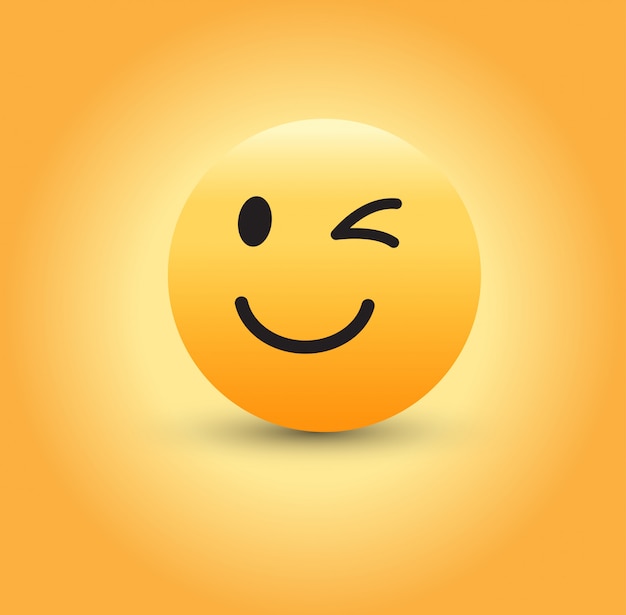Winking Smiley Face Emoji