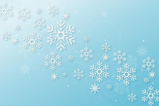 Free Vector | Winter background in paper style