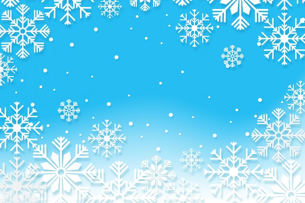 Free Vector | Winter background in paper style