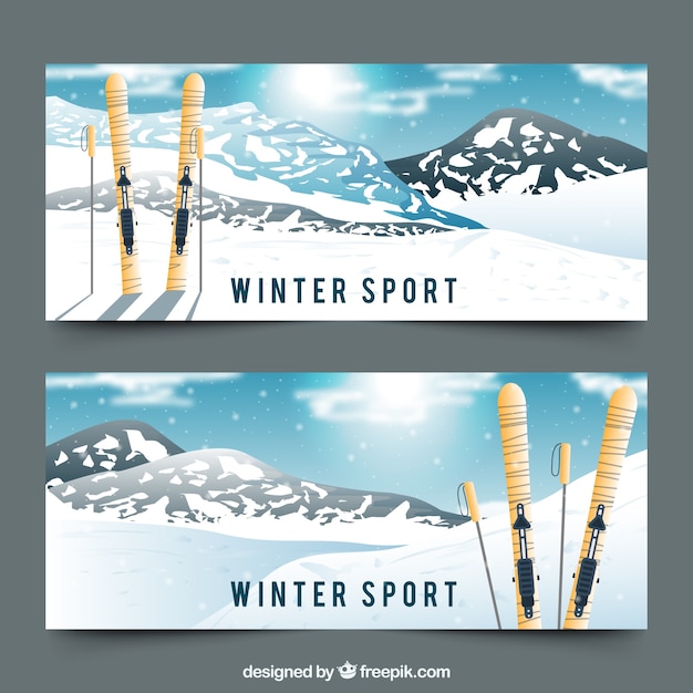 Free Vector | Winter banner