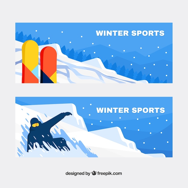 Free Vector | Winter banner