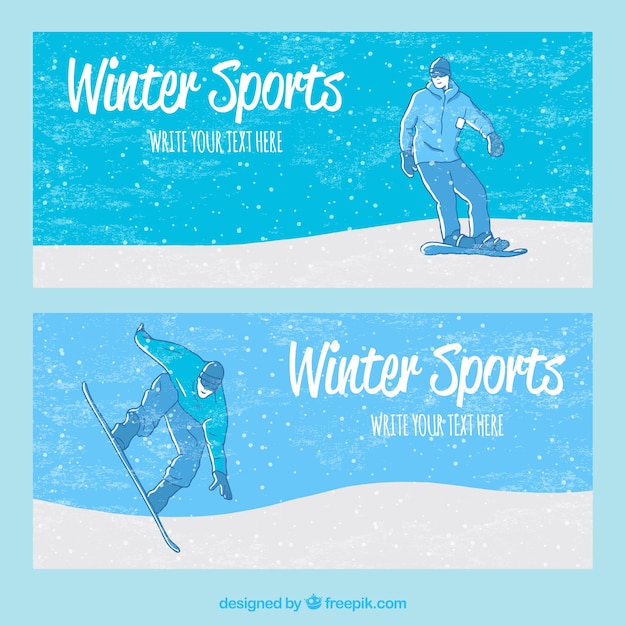 Free Vector | Winter banner