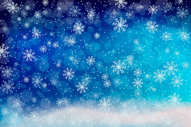 Free Vector | Winter blurred background