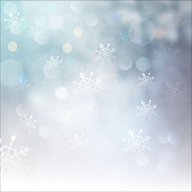 Winter bokeh background with snowflakes Vector | Free Download