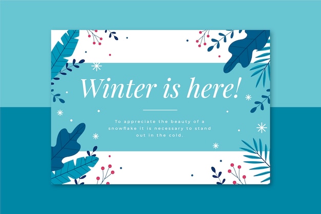 Free Vector | Winter card template illustrated