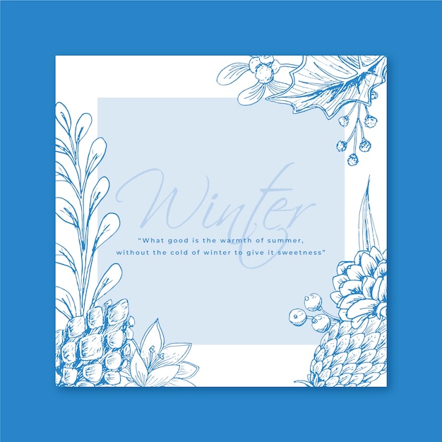 Free Vector | Winter card with snowflakes