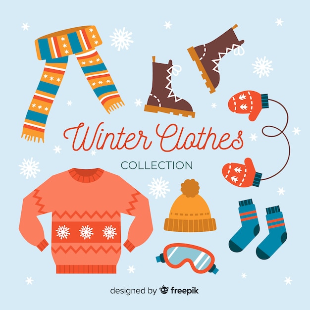 Winter clothes & essentials | Free Vector