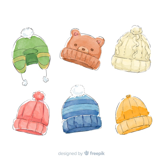 Download Winter hat collection Vector | Free Download