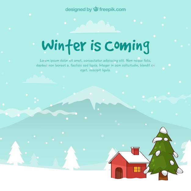 Download Winter is coming background | Free Vector