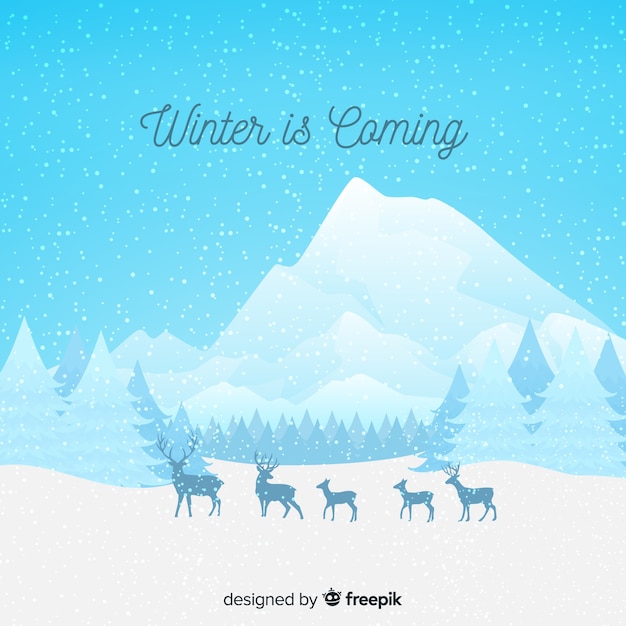 Download Free Vector | Winter is coming background