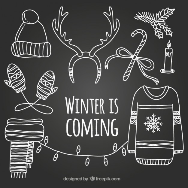 Download Free Vector | Winter is coming illustrations