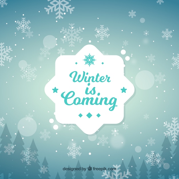 Download Winter is coming | Free Vector