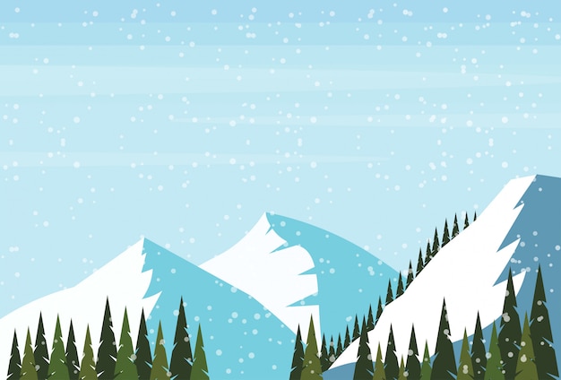 Premium Vector | Winter landscape background