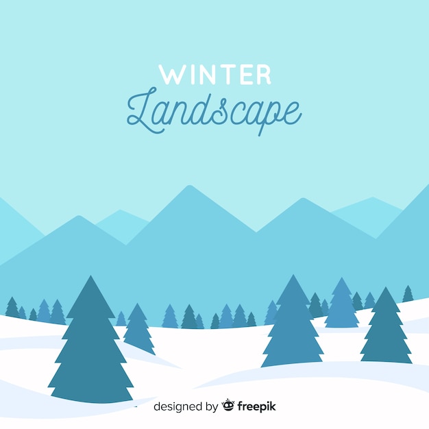 Download Winter landscape Vector | Free Download