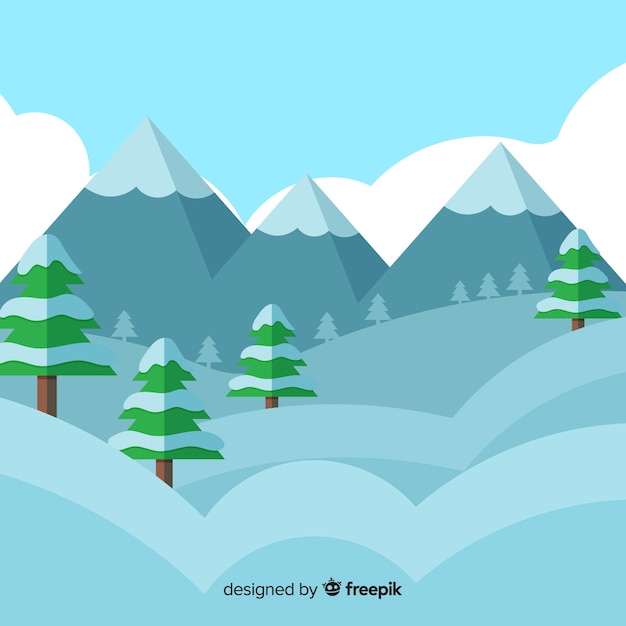 Download Winter landscape Vector | Free Download
