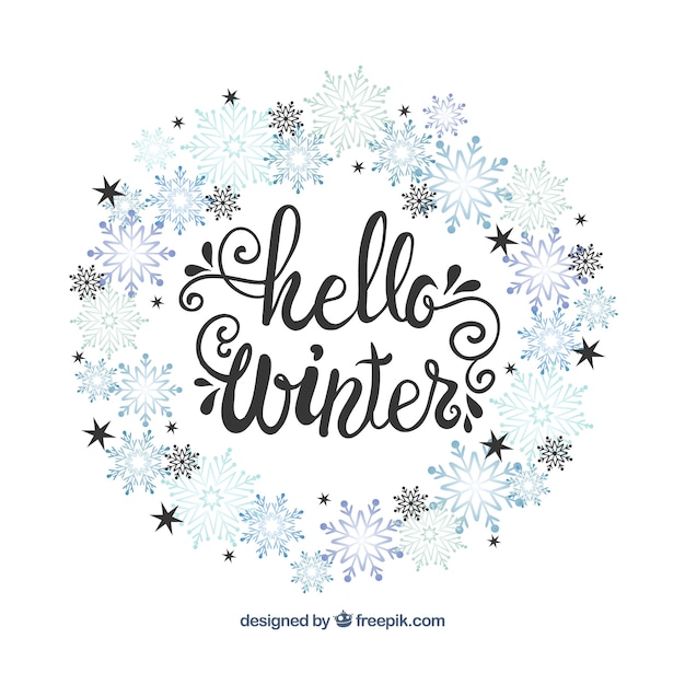 Winter lettering background Vector | Free Download