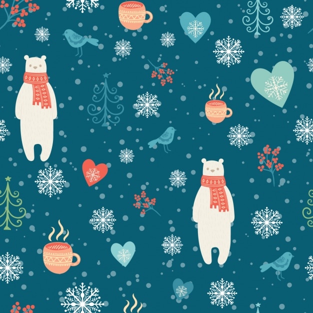 Winter pattern design Vector Premium Download