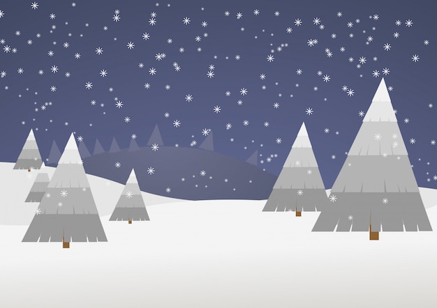 Download Winter scene vector | Premium Vector