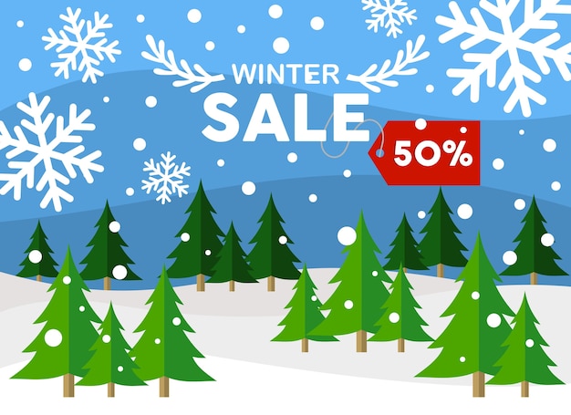 Premium Vector | Winter season illustration design template