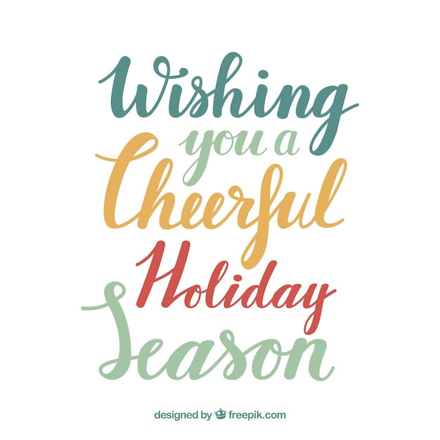 Wishing you a cheerful holiday season