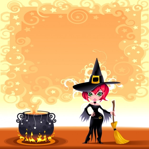 Free Vector | Witch background design