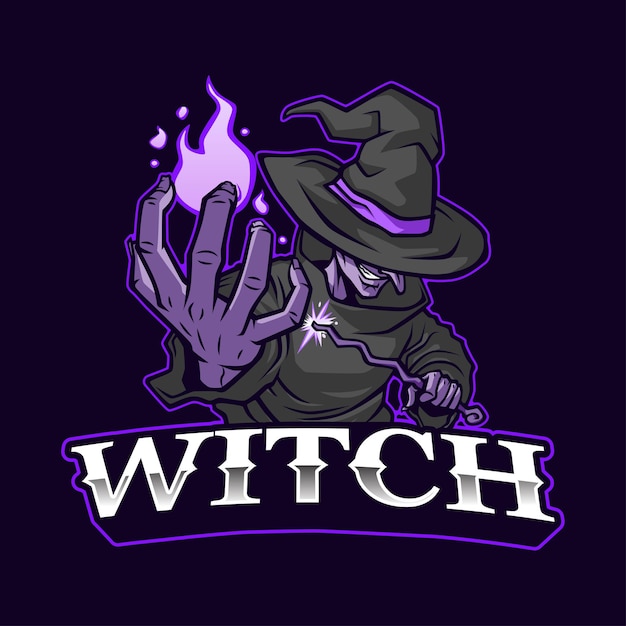 Premium Vector  The witch mascot logo illustration