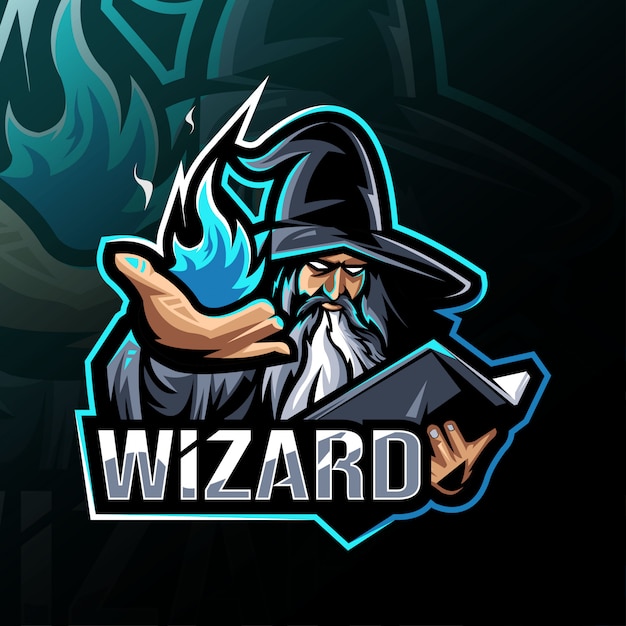 Wizard Mascot Logo Esport Template Veclogo - Riset
