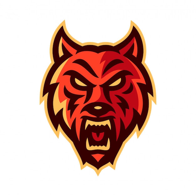 Premium Vector | Wolf esport logo mascot