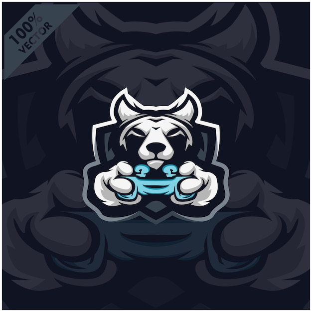 Download Free Wolf Gamer Holding Game Console Joystick Mascot Logo Design For Use our free logo maker to create a logo and build your brand. Put your logo on business cards, promotional products, or your website for brand visibility.