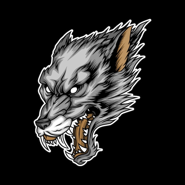 Wolf head illustration | Premium Vector